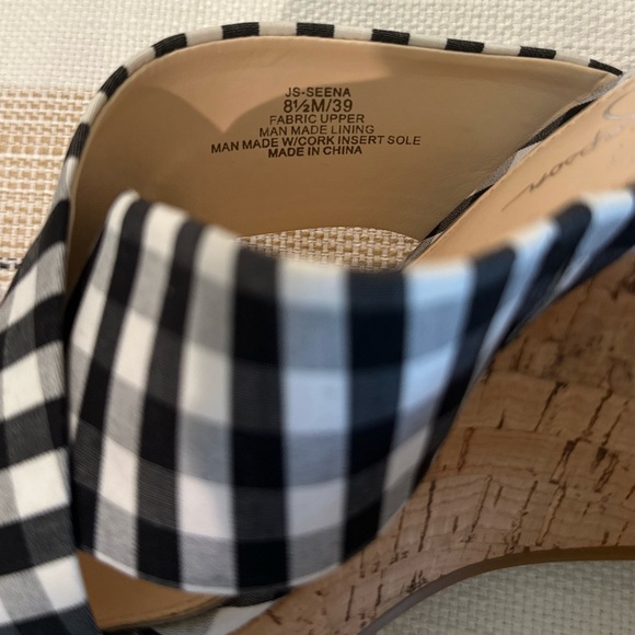 NIP Jessica Simpson gingham Wedges - Picture 4 of 6
